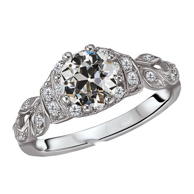 natural round diamond 4.50ct ring front view