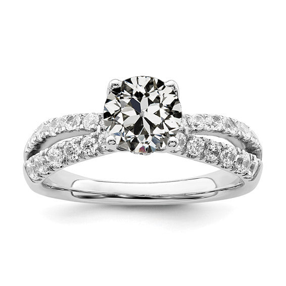 Diamond Old Miner Engagement Ring