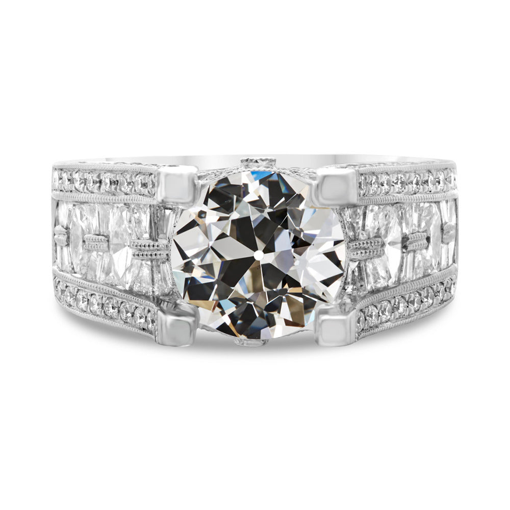 Diamond Old Miner Ring Gold Ladies Jewelry