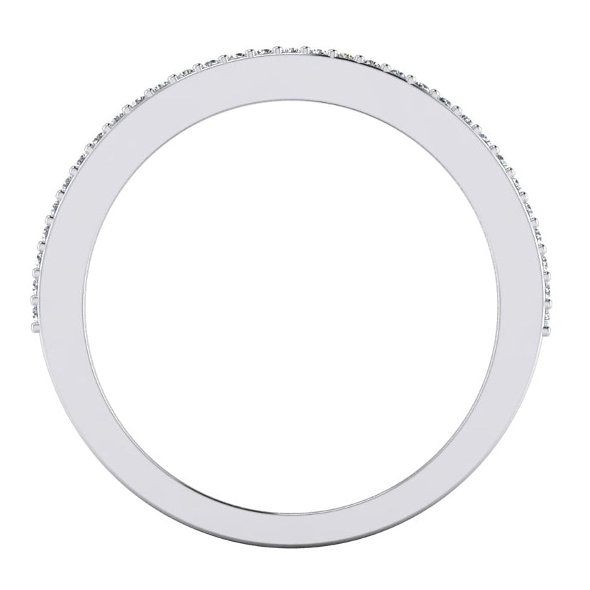 Engagement Band Yellow Canary White Diamonds