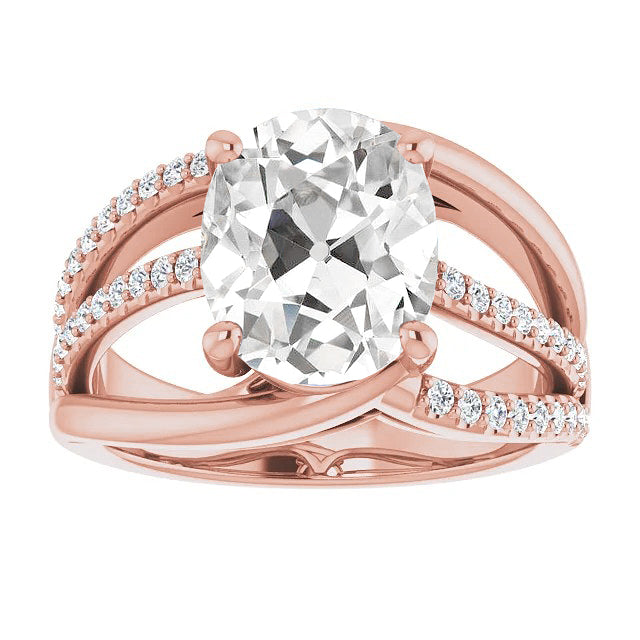 Engagement Ring Round & Oval Old Miner