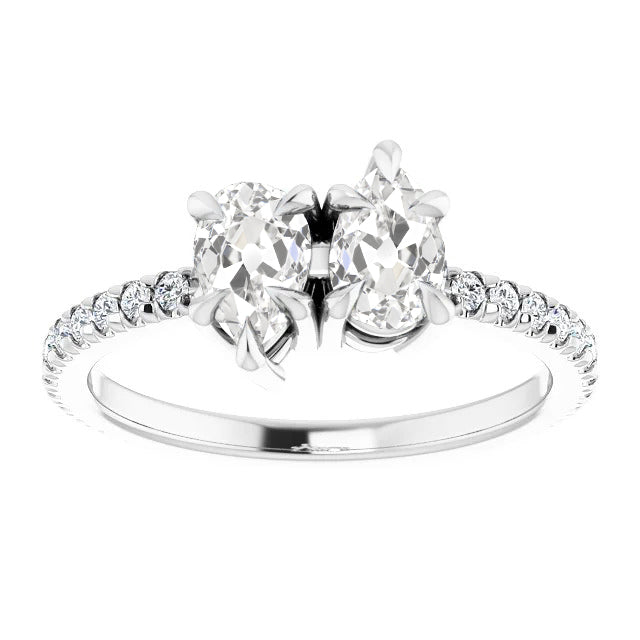Engagement Old Miner Diamond Ring Prong Set