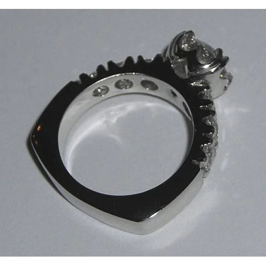 Euro Shank Diamond Round Cut Antique Style Engagement