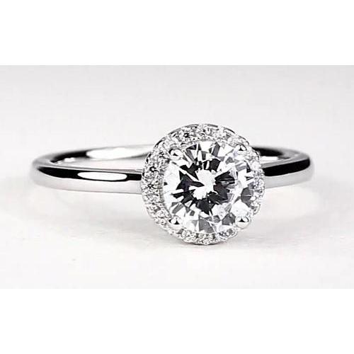 natural round diamond 1.50ct ring front view