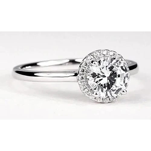 natural round diamond 1.50ct ring side angle