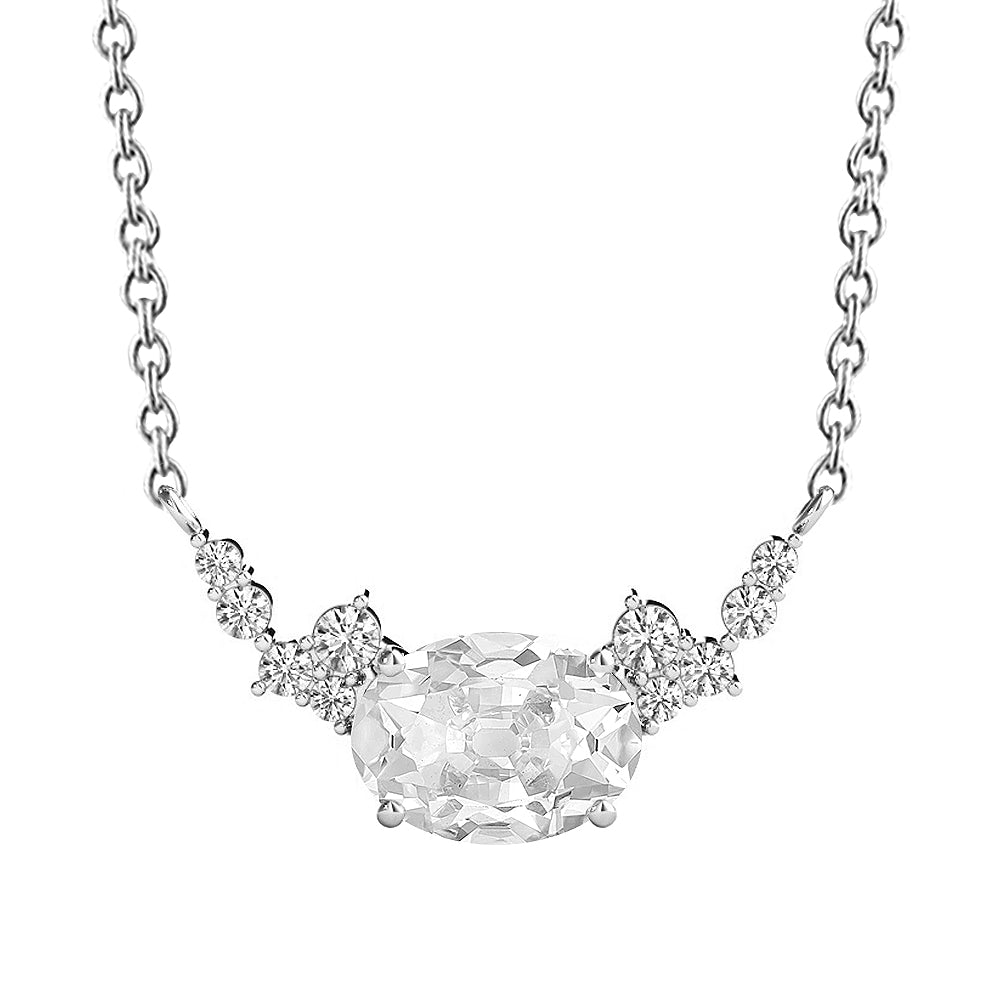 Gold Diamond Pendant Old Miner Prong Set