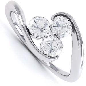 Gold Custom Jewelry Three Stone Round Cut Diamond Ring