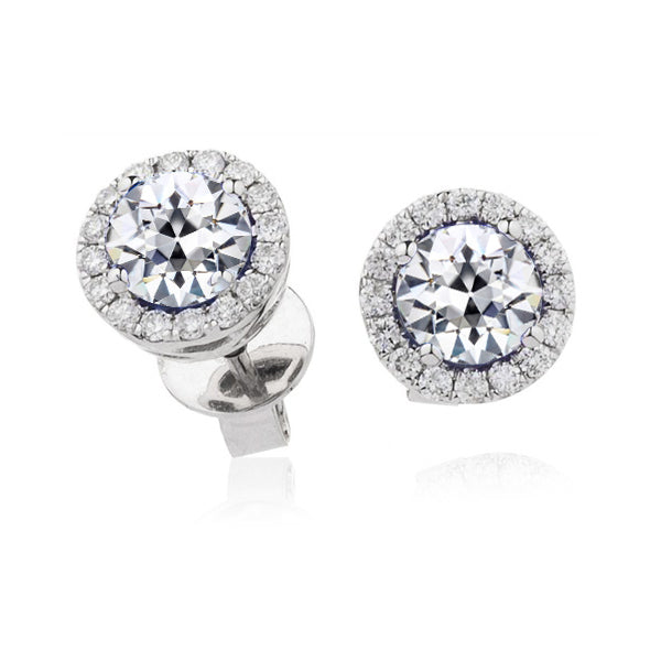 natural round diamond 5.50ct earring front view