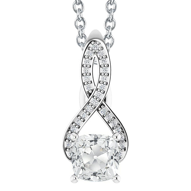 Gold Diamond Pendant Old Miner Cut