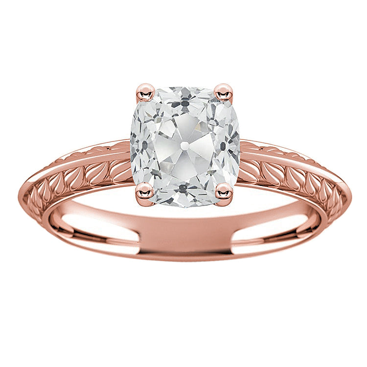 Rose Gold Sparkling Unique Lady’s Solitaire White Gold Diamond Ring