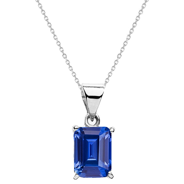 Gold Solitaire Pendant Ceylon Sapphire
