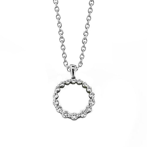 Gorgeous 2.00 Carats Natural Earth Mined Diamonds Necklace Pendant White Gold 14K