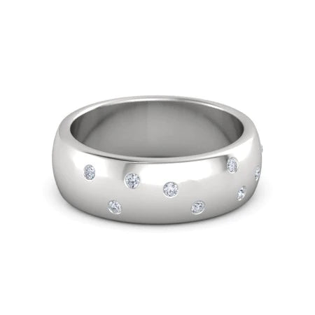 Gypsy Set Round Diamond Band 0.90 Carats