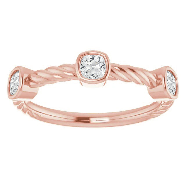 Half Eternity Band Cushion Old Miner