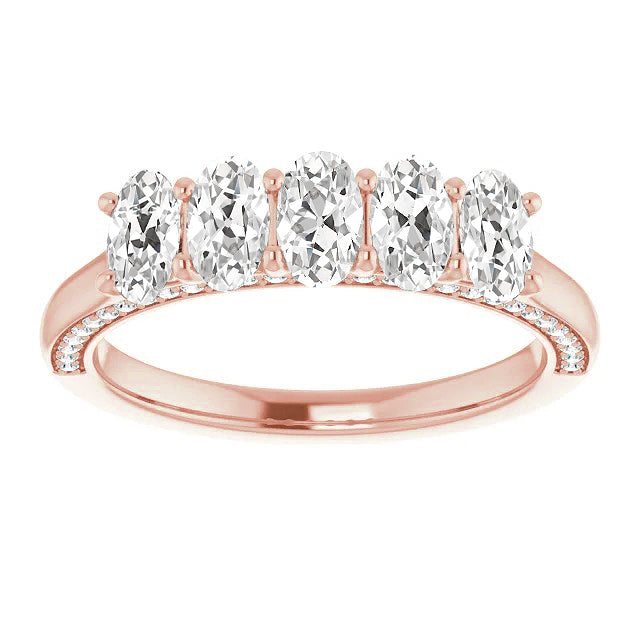 Half Eternity Band Oval Old Mine Cut