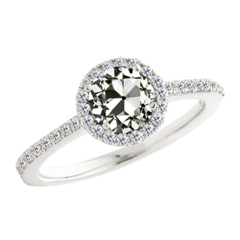 Halo Old Miner Diamond Anniversary Ring 2.50 Carats