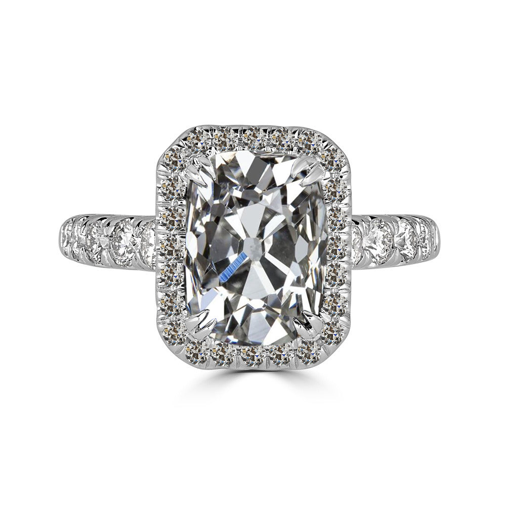 Halo Round & Oval Old Miner Diamond Ring