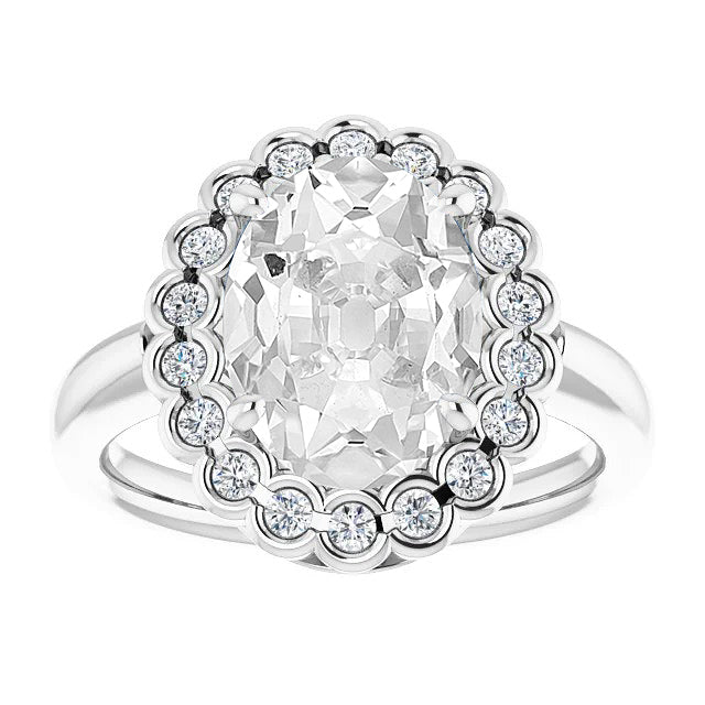 natural round diamond 8.50ct watch front view