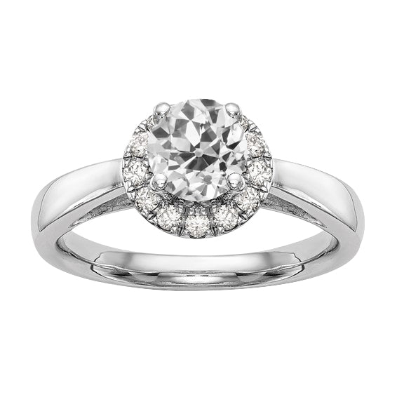 natural round diamond 2.75ct ring front view