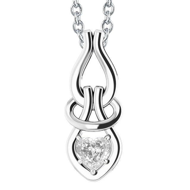 Heart Old Cut Diamond Solitaire Pendant