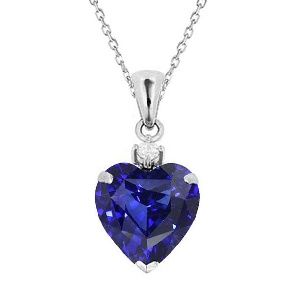 Sapphire Diamond Women’s Pendant Necklace