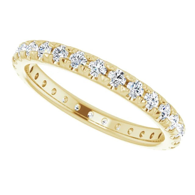 Eternity Band Eternity Diamond Band 0.80 Carats Yellow Gold Women Jewelry New