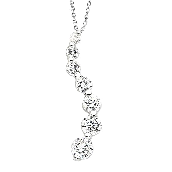natural round diamond 4.50ct pendant front view