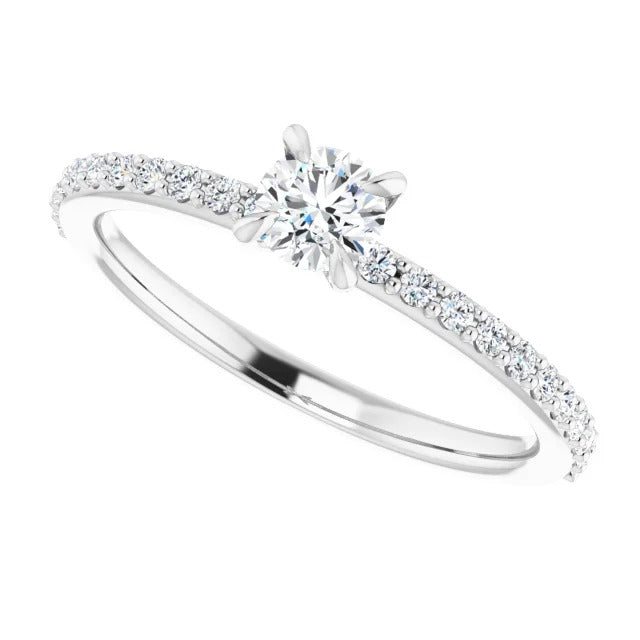 High Quality Twisted Sparkling Solitaire Ring