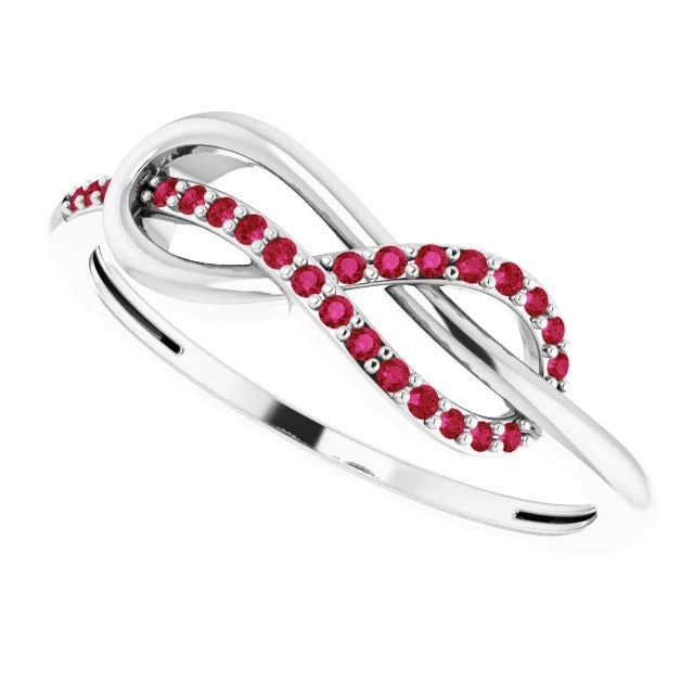Sparkling ladies Twisted Ruby Infinity