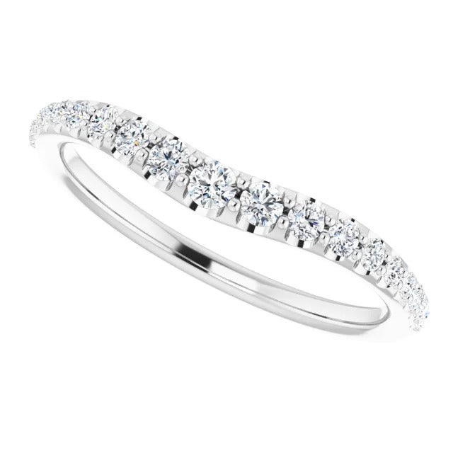 Half Eternity Band 2 Carats Diamond Round Engagement Band F Vs1 White Gold 14K