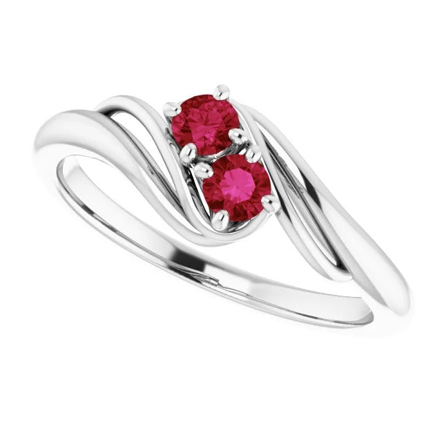 Gemstone Burmese Ruby Twisted Style Prong Setting Jewelry New