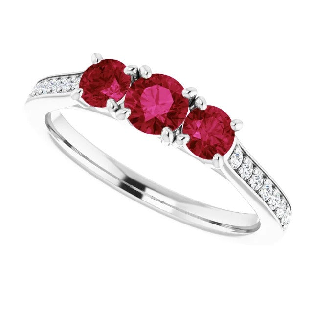 New Stylish Burma Ruby Diamond New Gemstone Ring