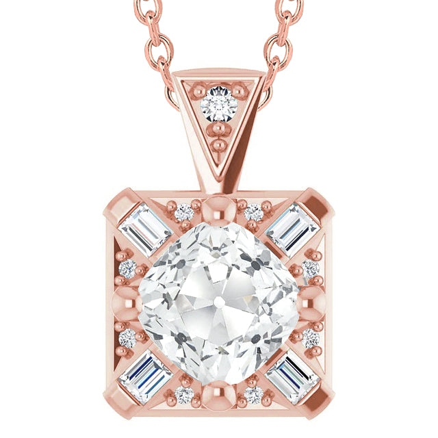 Ladies Diamond Pendant Old Miner