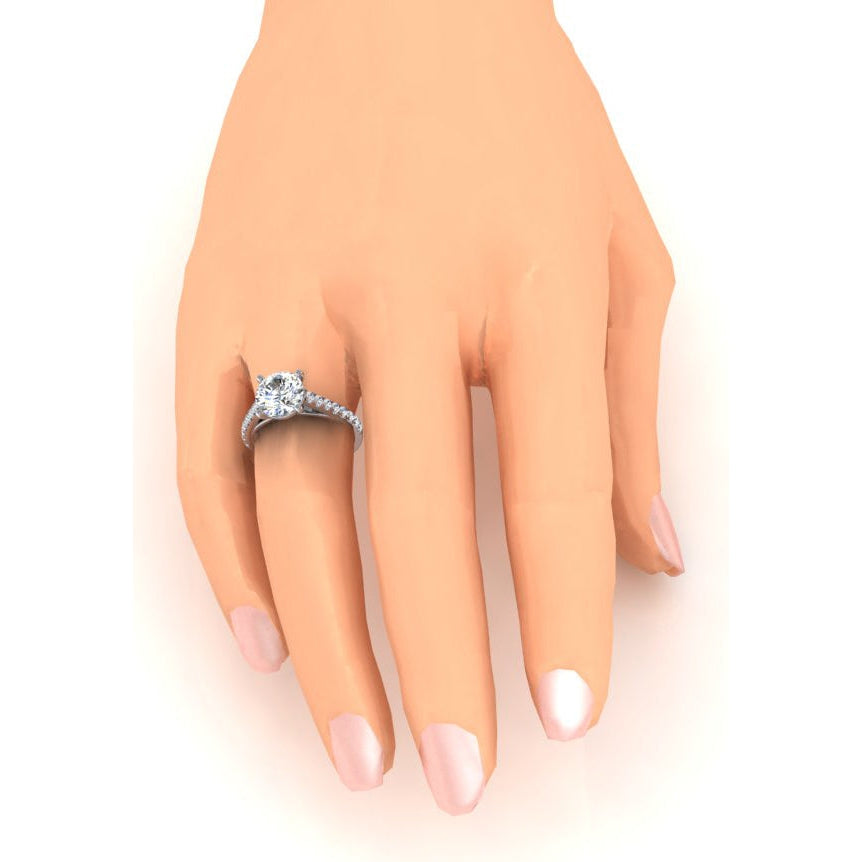 Women Diamond Solataire Ring On Hand