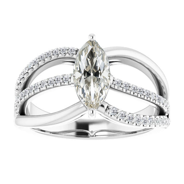 natural round diamond 2ct ring front view