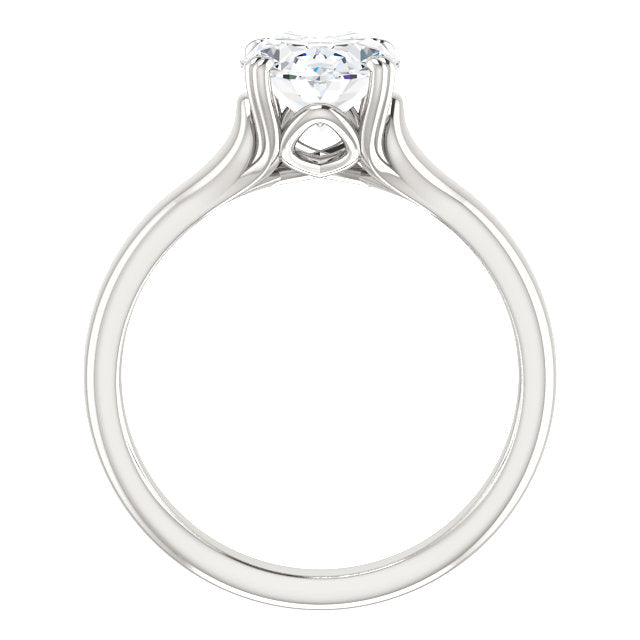 Women Jewelry Sparkling Unique Solitaire White Gold Diamond Anniversary Ring