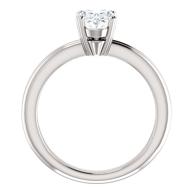 natural oval diamond 2ct ring side angle