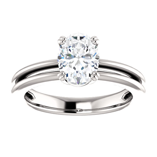 Split Shank Fancy Wedding Engagement White Gold Diamond Solitaire Ring