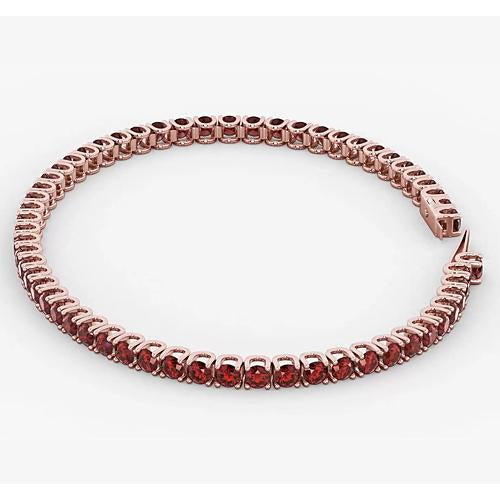 Gemstone LAdies FAncy Ruby Tennis Bracelet Rose Gold Jewelry New Gemstone Bracelet Bracelet