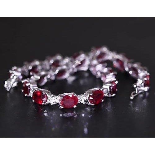 Best Ruby Diamond Tennis Bracelet Women Jewelry New Gemstone Bracelet