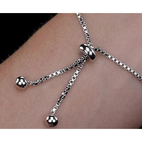 Tennis Bracelet Round Diamond Bracelet 3 Carats Prong Set White Gold Jewelry 14K New