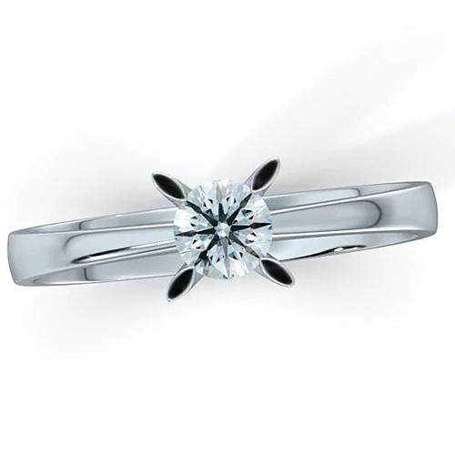 natural round diamond 1ct ring side angle