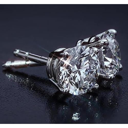 Basket Style Round Stud Earring White Gold