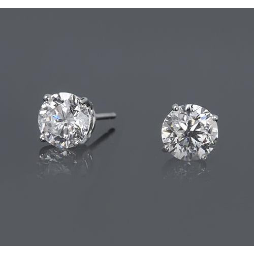 natural round diamond 1.50ct earring side angle