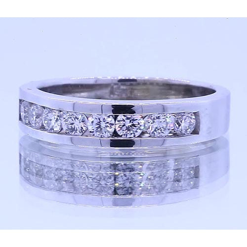 natural round diamond 1.20ct band side angle