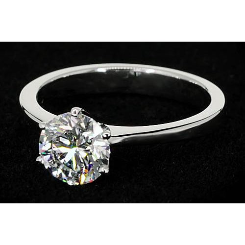 Sparkling Lady’s Style White Elegant Gold Diamond Solitaire Ring with Accents