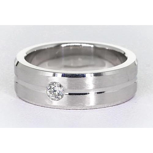 Band Brushed Finish Round Diamond Anniversary Band 0.25 Carats