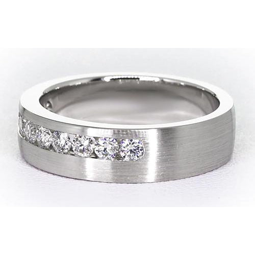 natural round diamond 1.50ct band side angle