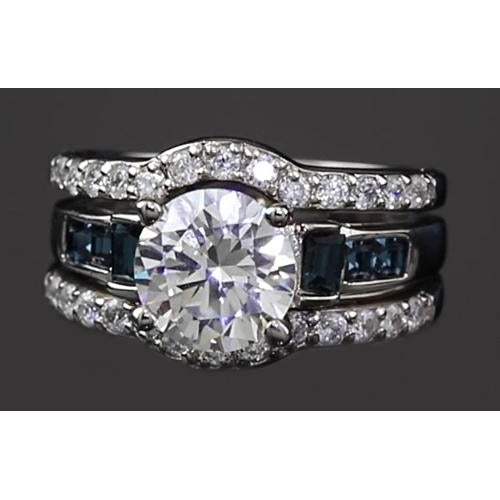 natural round diamond 4.50ct ring side angle