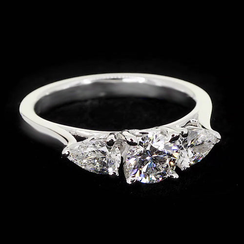 natural round diamond 2ct ring side angle